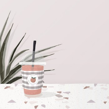 Iced tea background, pink terrazzo | Free Vector Illustration - rawpixel