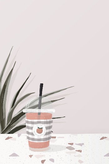 Iced tea background, pink terrazzo | Free Vector Illustration - rawpixel