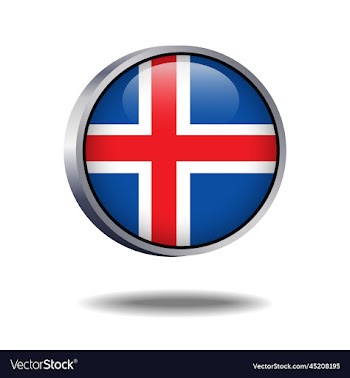 iceland flag button