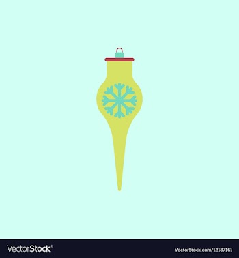 Icicle christmas toy Christmas vector image