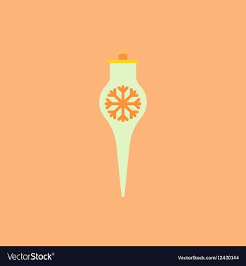 Icicle christmas toy Christmas vector image