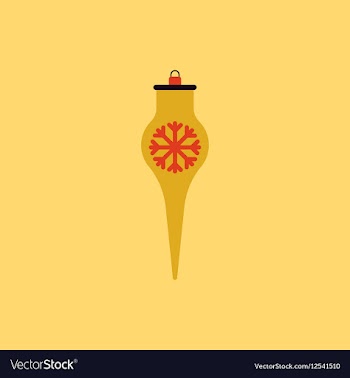 Icicle christmas toy Christmas vector image