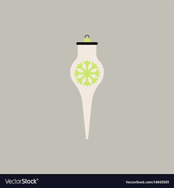 Icicle christmas toy christmas vector image