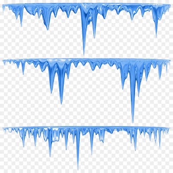 Icicle Royalty-free Stock illustration Clip art - Hand painted blue icicles 