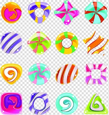 Icing Candy Sweetness Illustration, FIG candy color stripes transparent background PNG clipart