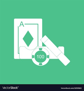 Icon ace chip and cigar vector image