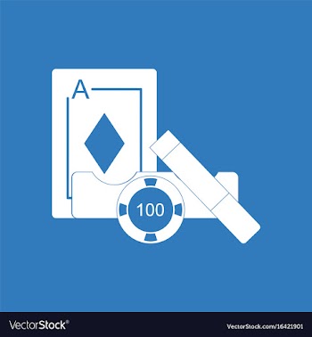 Icon ace chip and cigar vector image
