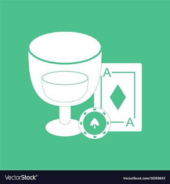 Icon ace chip poker cup vector image