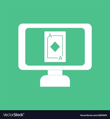 Icon ace of diamonds screen vector image