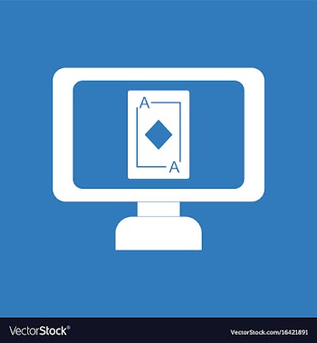 Icon ace of diamonds screen vector image