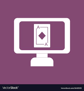 Icon ace of diamonds screen vector image