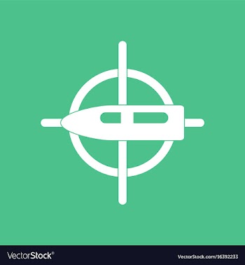 Icon aim on bullet vector image