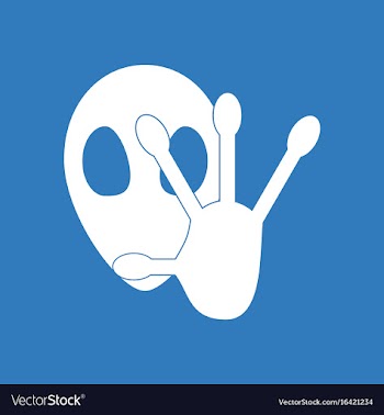 Icon alien and hand vector image