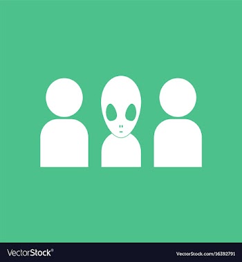Icon aliens silhouettes vector image