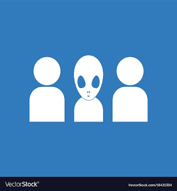 Icon aliens silhouettes vector image