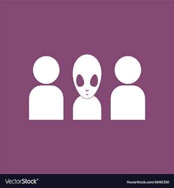 Icon aliens silhouettes vector image