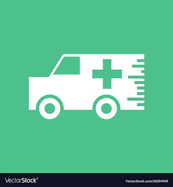 Icon ambulance with a cross vector image