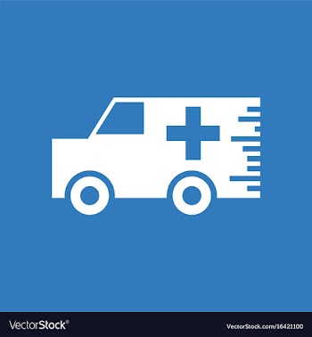 Icon ambulance with a cross vector image