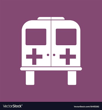 Icon ambulance with a cross vector image