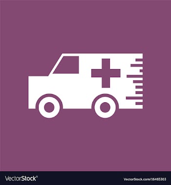 Icon ambulance with a cross vector image
