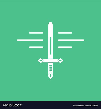Icon ancient sword vector image