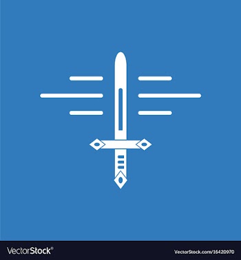 Icon ancient sword vector image
