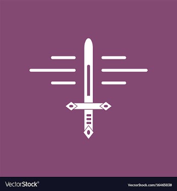 Icon ancient sword vector image