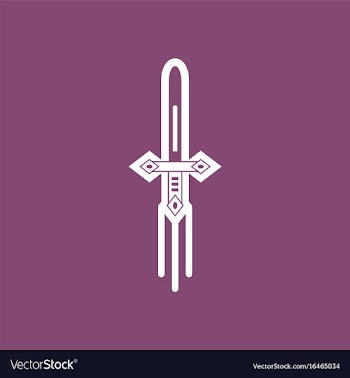 Icon ancient weapon sword vector image