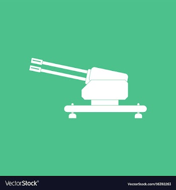 Icon anti aircraft gun vector image