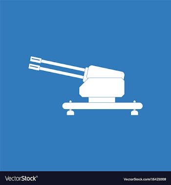 Icon anti aircraft gun vector image