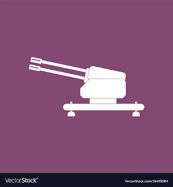 Icon anti aircraft gun vector image