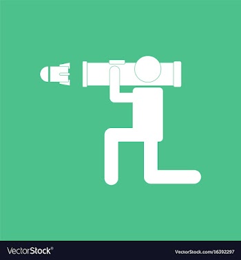 Icon anti tank rocket launcher vector image