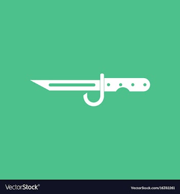 Icon army bayonet knife vector image