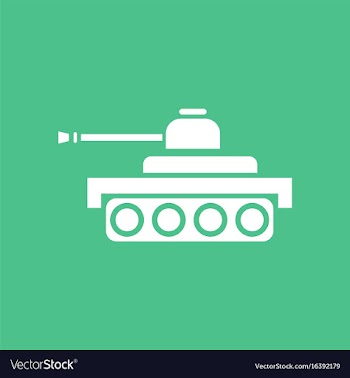 Icon army tank vector image