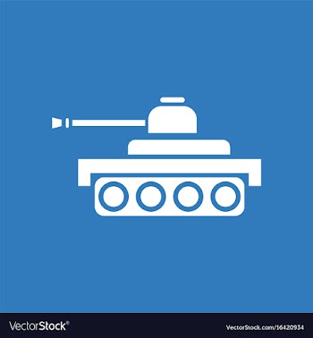 Icon army tank vector image