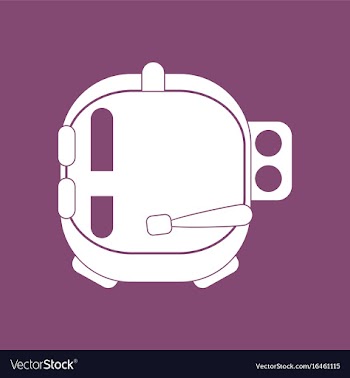 Icon astronaut helmet vector image