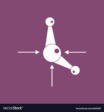 Icon atom and arrows vector image