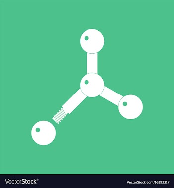 Icon atom disconnection vector image
