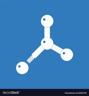 Icon atom disconnection vector image