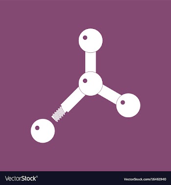 Icon atom disconnection vector image