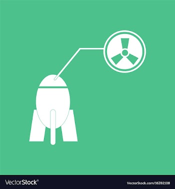 Icon atomic bomb vector image