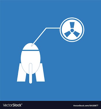 Icon atomic bomb vector image