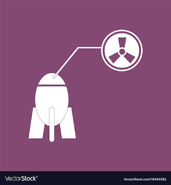 Icon atomic bomb vector image