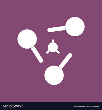 Icon atoms disconnection vector image