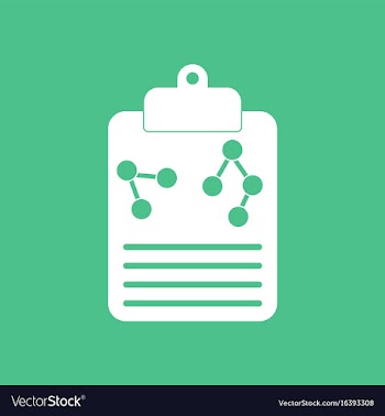 Icon atoms on form vector image