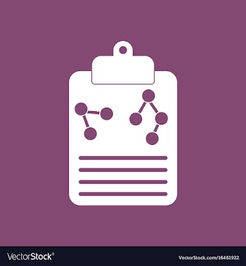 Icon atoms on form vector image