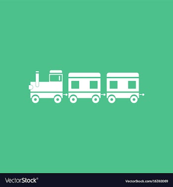 Icon babies train vector image