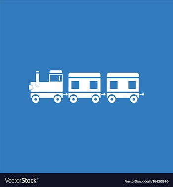 Icon babies train vector image