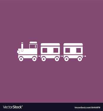 Icon babies train vector image