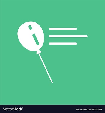 Icon balloon silhouette vector image